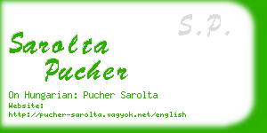 sarolta pucher business card